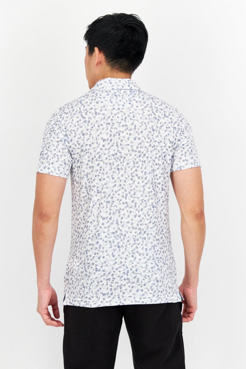 PUMA تي شيرت بولو رياضي للرجال بأكمام قصيرة، مجموعة بيضاء - Image 4